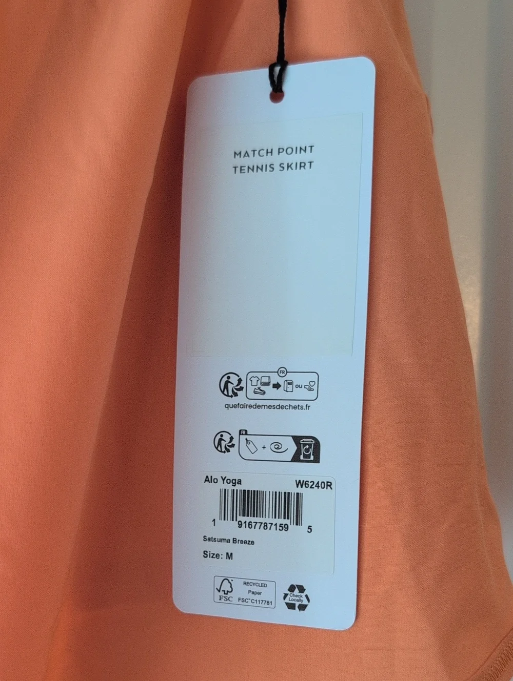 ALO Yoga Match Point Tennis Skirt in Satsuma Breeze Orange 🧡 💯 Authentic
